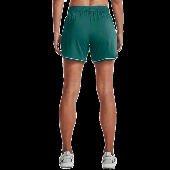 NWT Under Armour Women's Knit Mid-Length Shorts, Size XS, Green - Picture 9 of 9